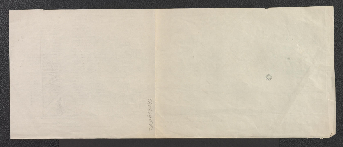 panorama Sandomierza z lat 1593-1618 (zamieszczona w dziele Jerzego Brauna „Theatrum Urbinum”), skan 2