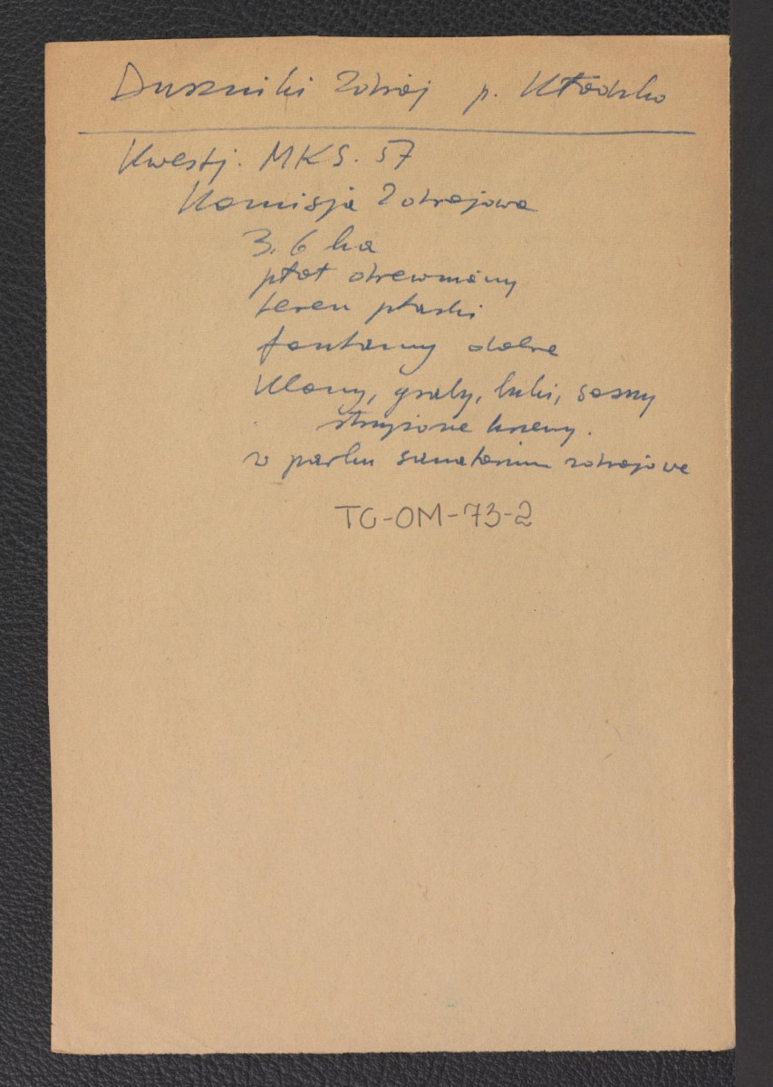 wypis z Kwestionariusza Ministerstwa Kultury i Sztuki z 1957 r., skan 1