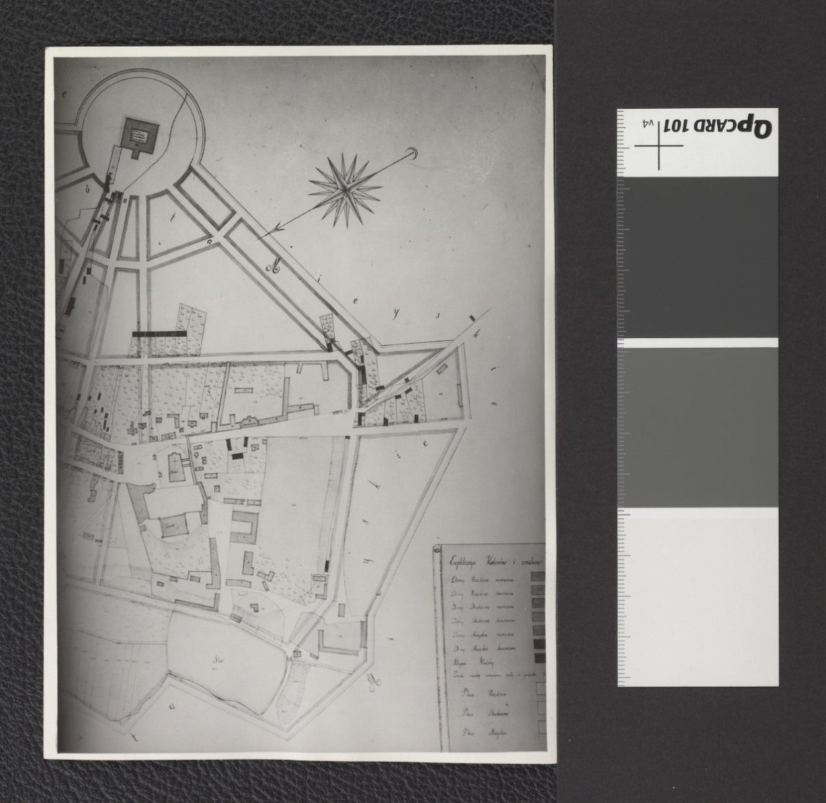 plan miasta wykonany prawdopodobnie w 1821 r. przez geometrę przysięgłego Królestwa Polskiego Mariana Potockiego, skan 1
