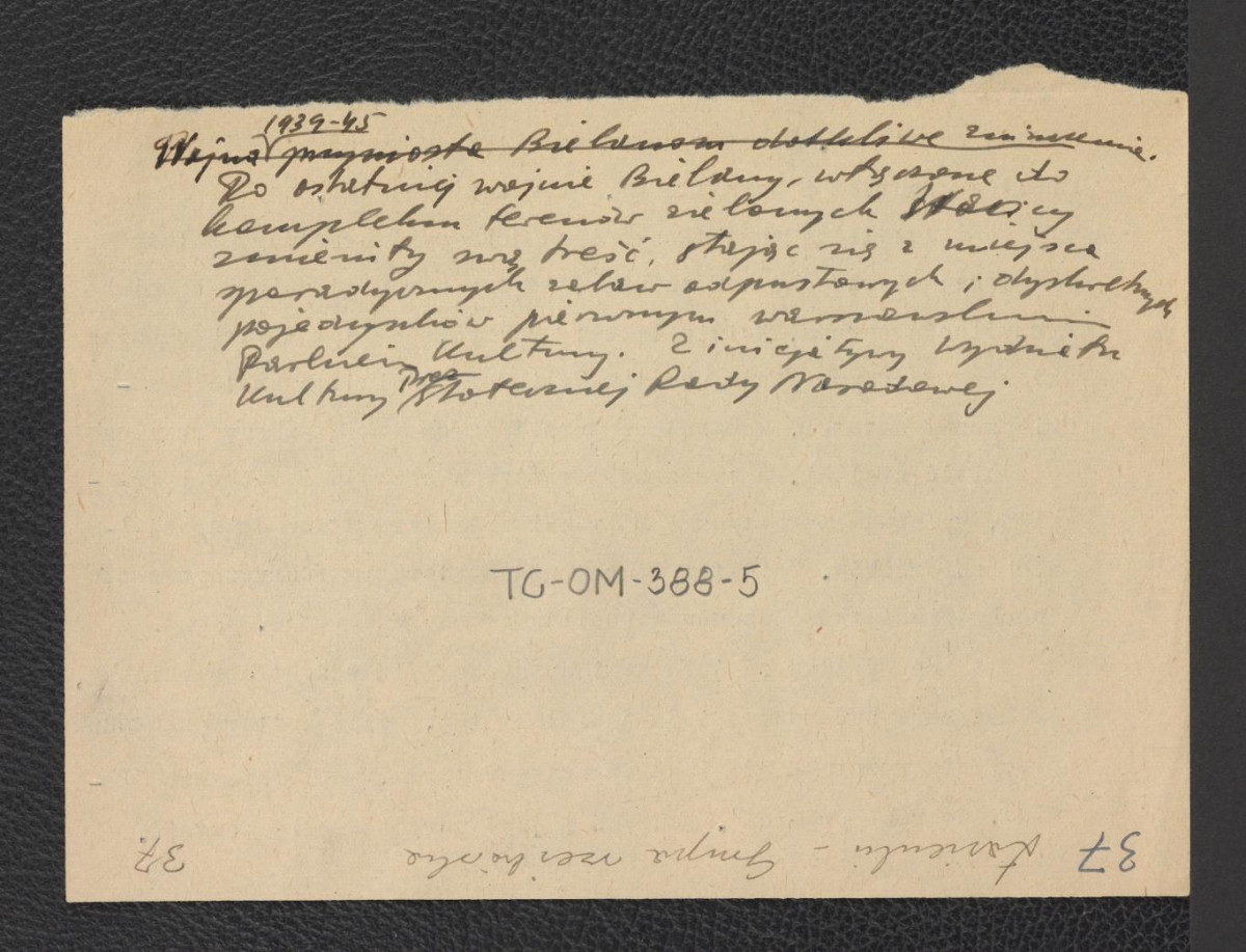 notatka na temat Bielan, skan 1