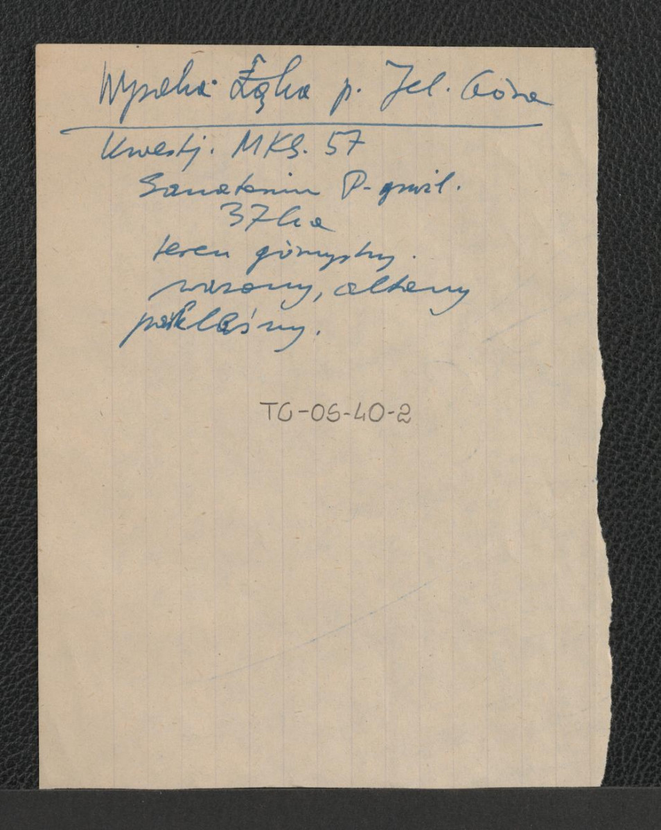 wypis z kwestionariusza Ministerstwa Kultury i Sztuki z 1957 roku, skan 1