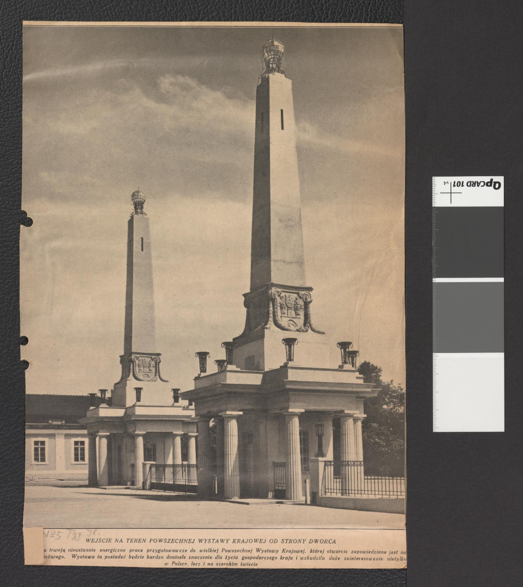 wycinek z „Tygodnika Ilustrowanego” nr 5 (1929) ukazujący wejście na teren Powszechnej Wystawy Krajowej od strony dworca, skan 1