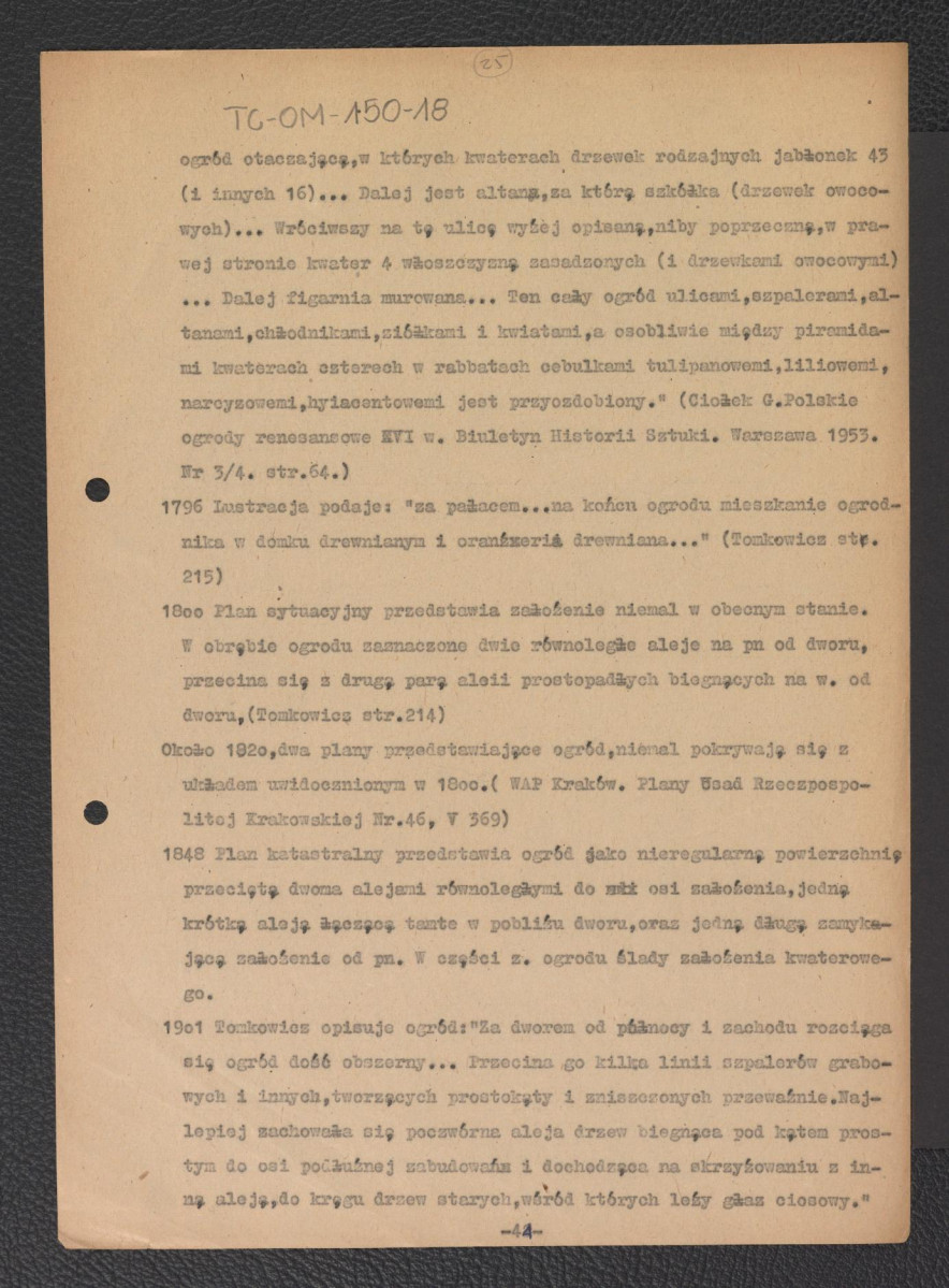 notatka kompilowana Górnicki Ł., Dworzanin Polski, Warszawa 128, s. 14 i 342, Syrokomla W., Poemata K. Janickiego, Wilno 1851, s. 142; Tomkiewicz, s. 213 dotycząca Prądnika Białego, skan 2