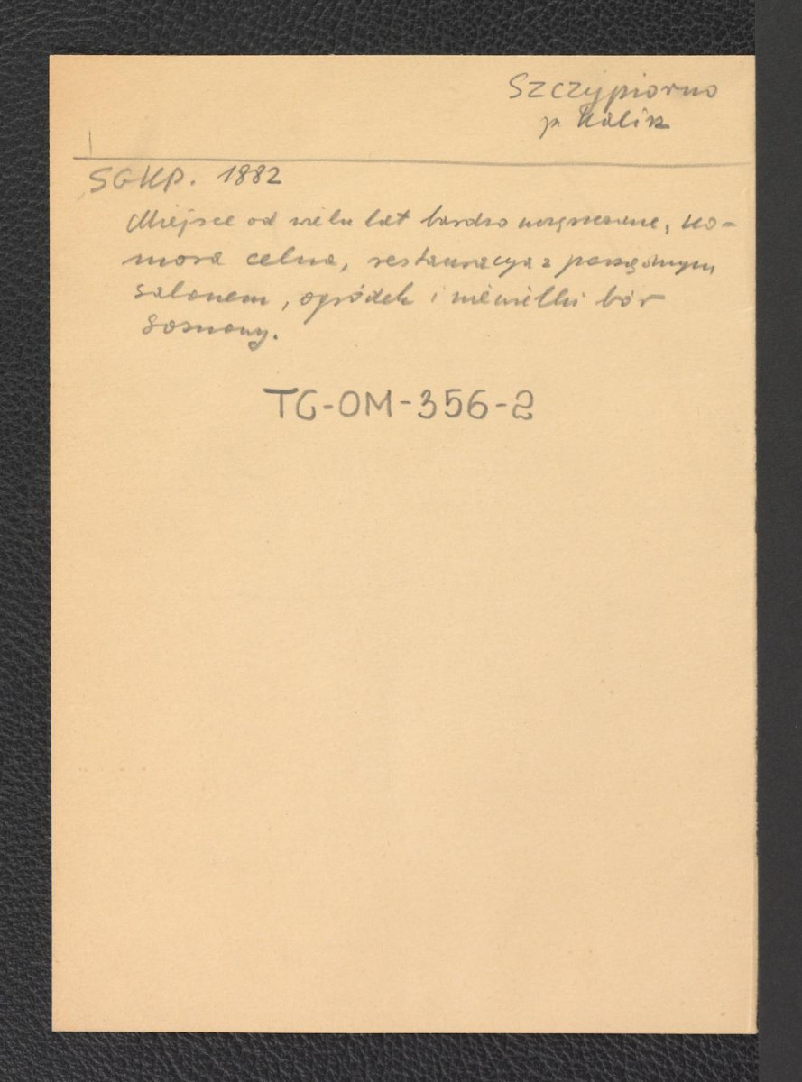 odnośnik bibliograficzny (Słownik Geograficzny Królestwa Polskiego, 1882) wzmiankujący m.in. niewielki bór, skan 1