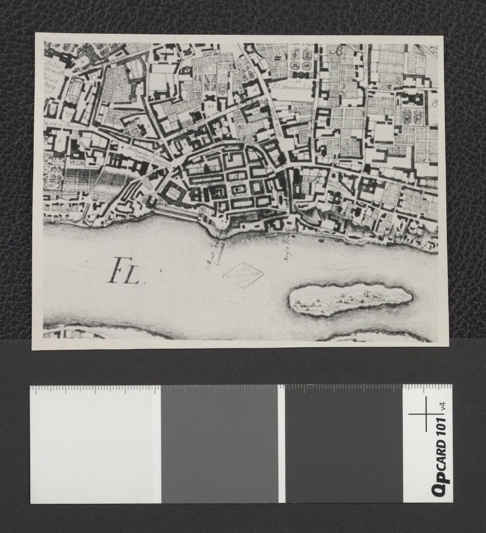 fragment mapy Warszawy z 1762 roku według Ricauda de Tirregaille, skan 1