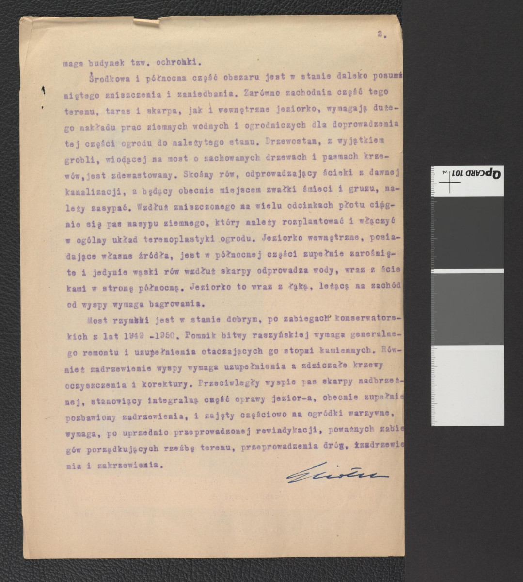 nadbitka fragmentu karty z Ciołek G., Ogrody polskie, Warszawa 1954, s. 208 przedstawiający układ plant autorstwa Feliksa Radwańskiego i Floriana Staszewskiego, skan 2
