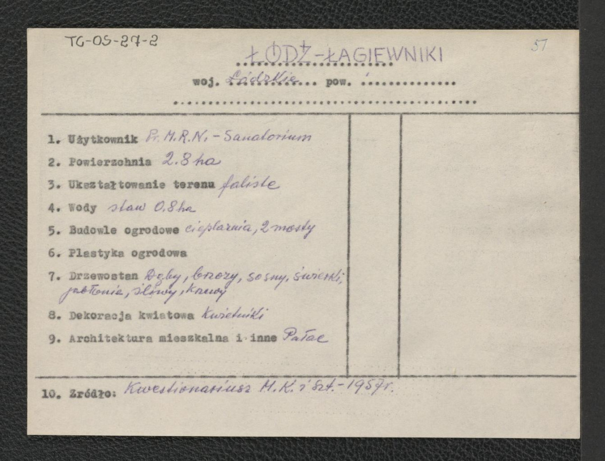 wypis z kwestionariusza Ministerstwa Kultury i Sztuki z 1957 roku, skan 4