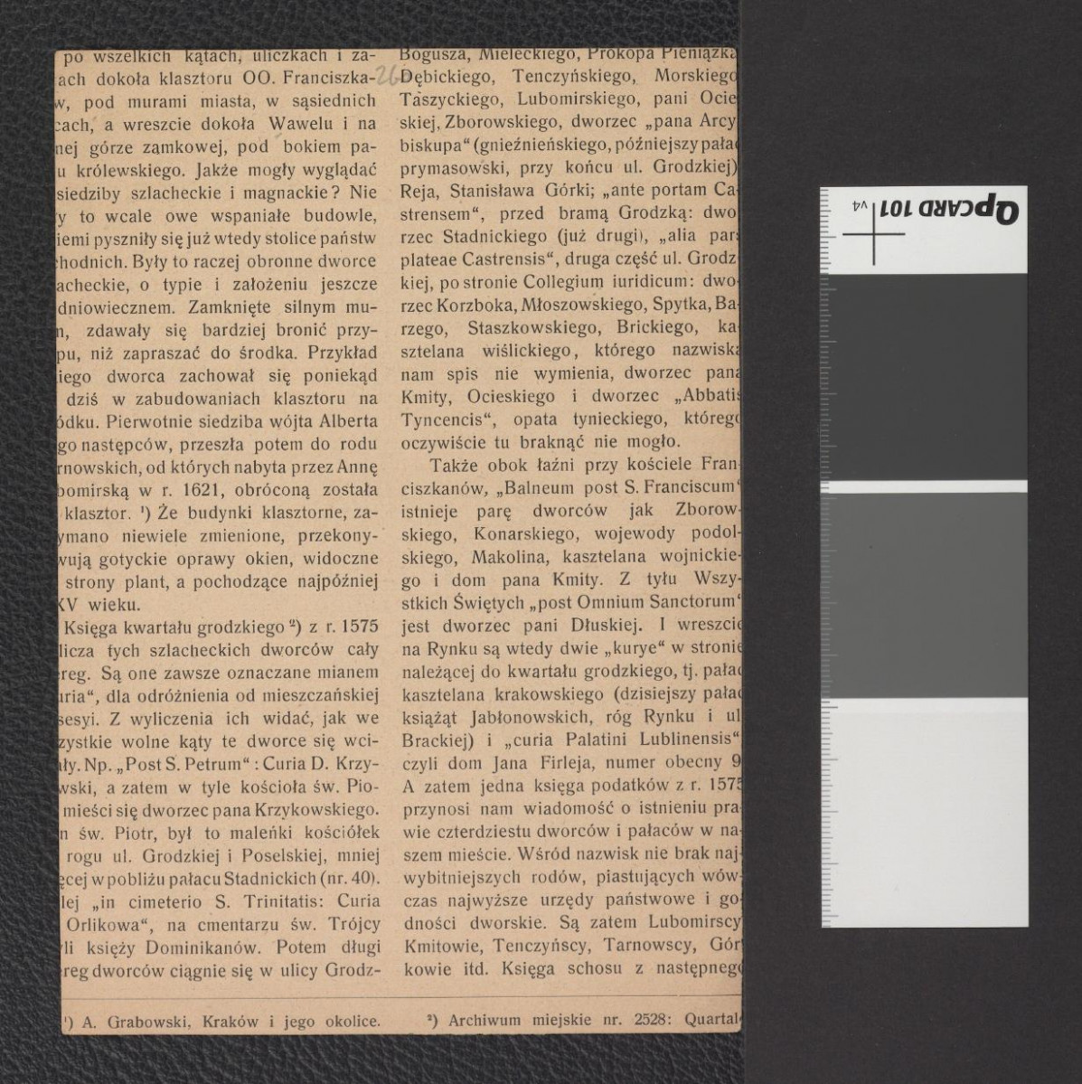 wycinek z „Rocznik Krakowski”, XVII zawierający reprodukcję fotografii czarno-białej; przedstawia Bramę Floriańską, skan 2