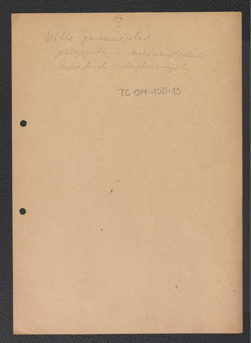 notatka wzmiankująca podmiejskie wille, skan 1