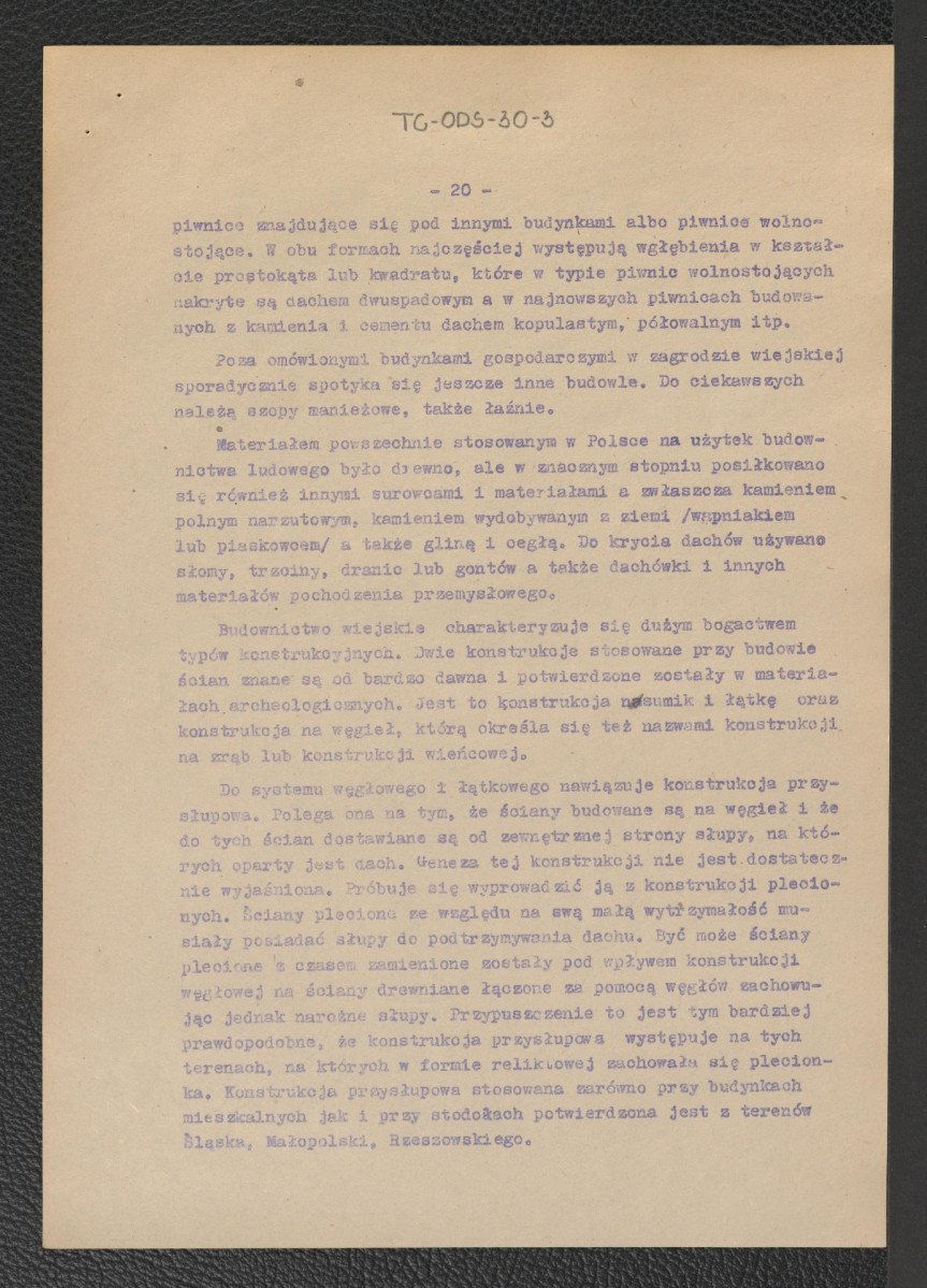 opracowanie Mariana Pokropka pt. "Budownictwo ludowe w Polsce", skan 20