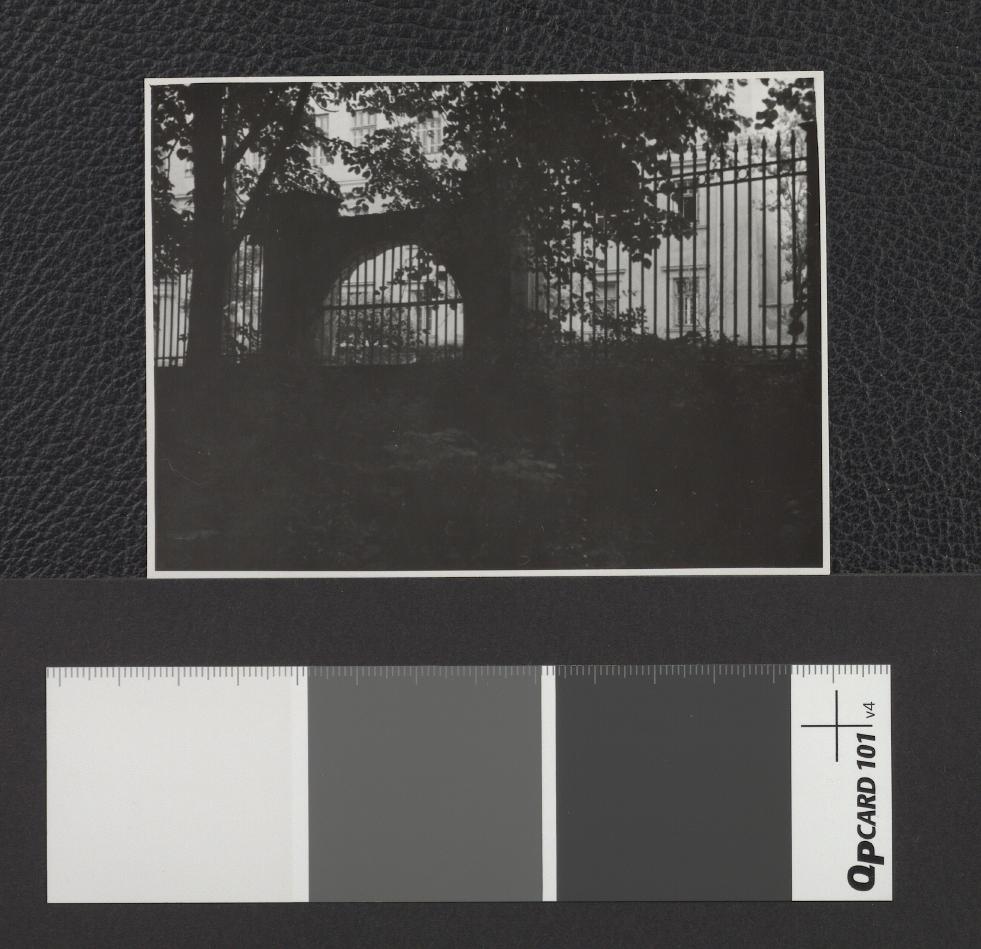 fragment ogrodzenia miejscowego parku, skan 2