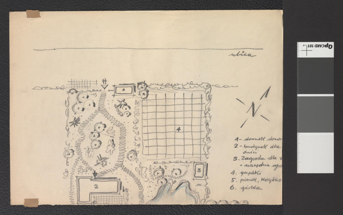 widok z tzw. lotu ptaka na m.in. Barbakan, skan 2