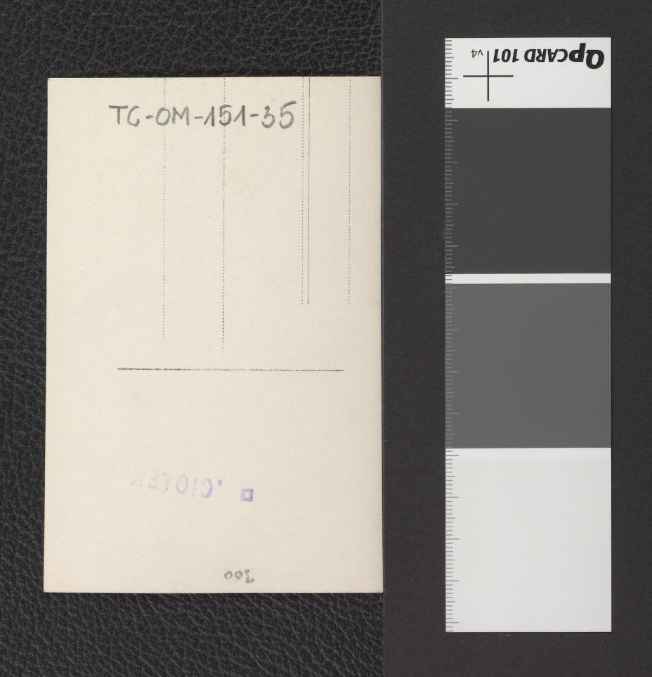 elewacja boczna jednego z kościołów wraz z portalem zdobionym rzeźbami figuratywnymi, skan 2