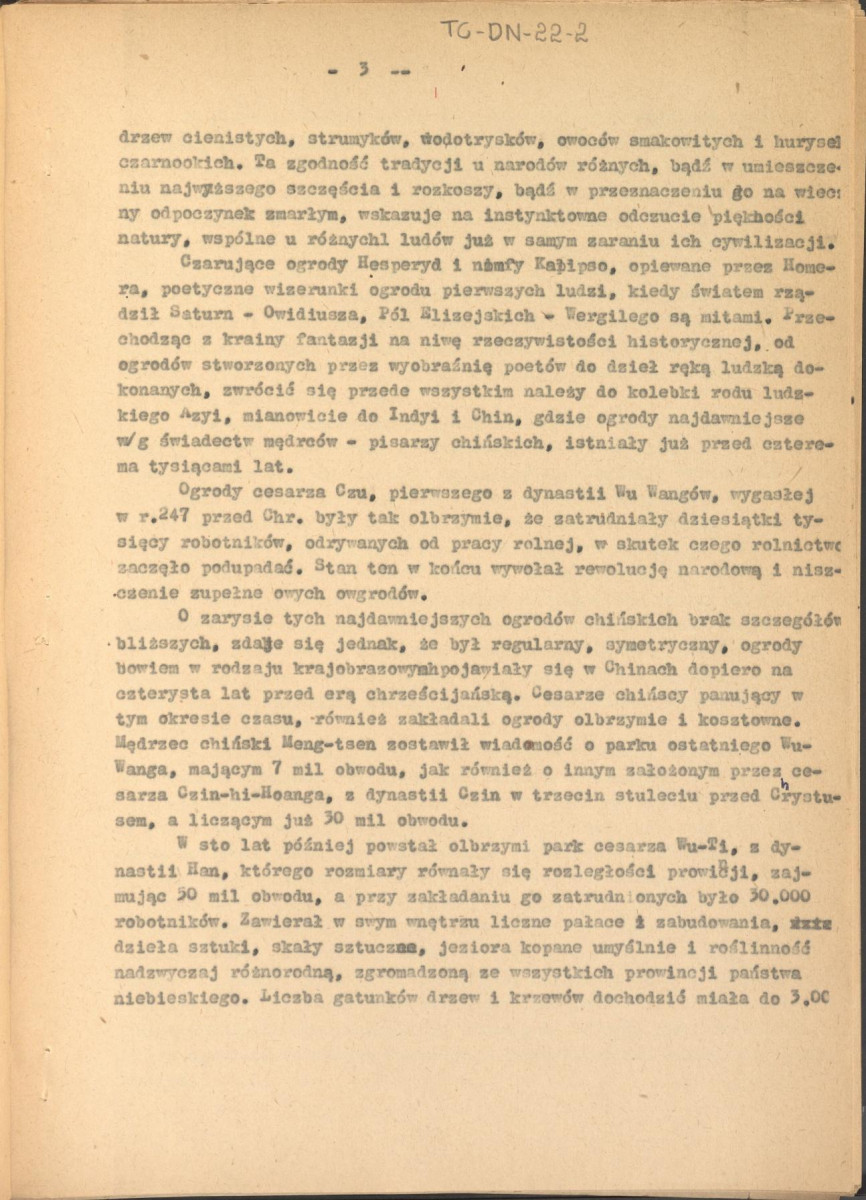 Józef Drege, "Ogród". Artykuł w Wielkiej Encyklopedii Powszechnej Ilustrowanej, Warszawa 1904. - odpis w formie maszynopisu - 2 egz., skan 4