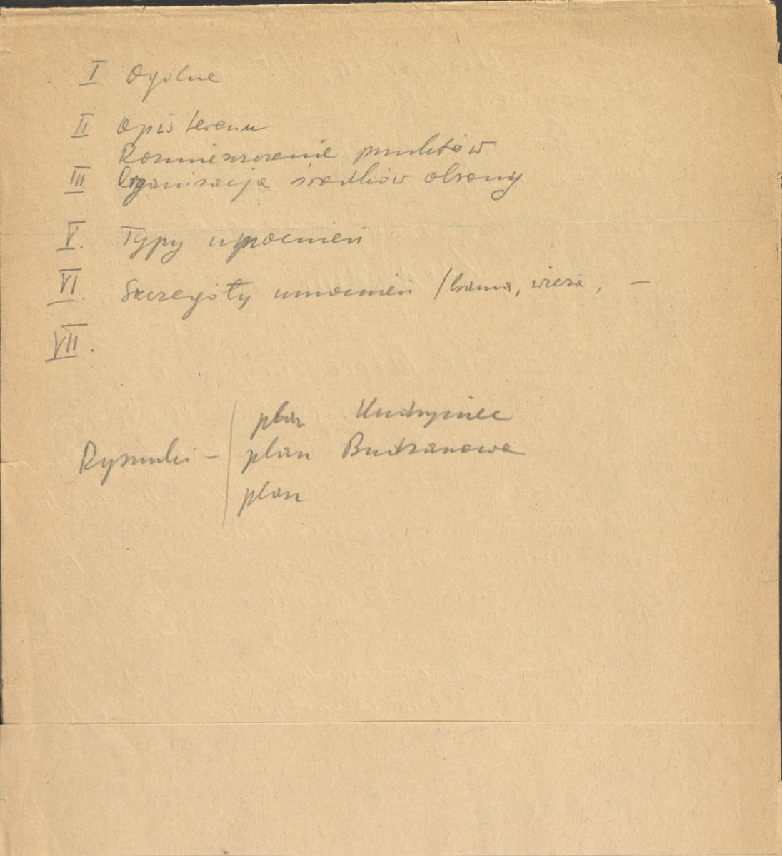 G. Ciołek, System obronny bramy czarnomorskiej, Bergen-Belsen, Lubeka 1945 - rękopis konspektu odczytu, skan 3