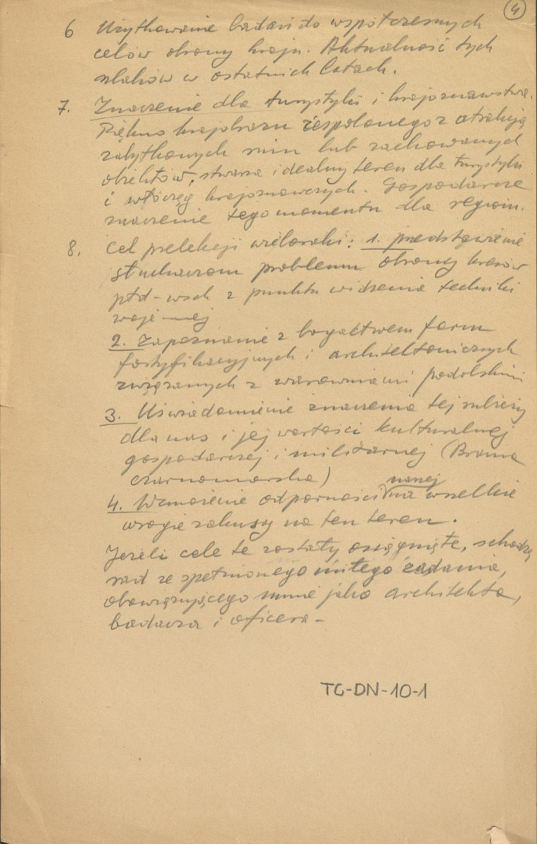 G. Ciołek, System obronny bramy czarnomorskiej, Bergen-Belsen, Lubeka 1945 - rękopis konspektu odczytu, skan 8
