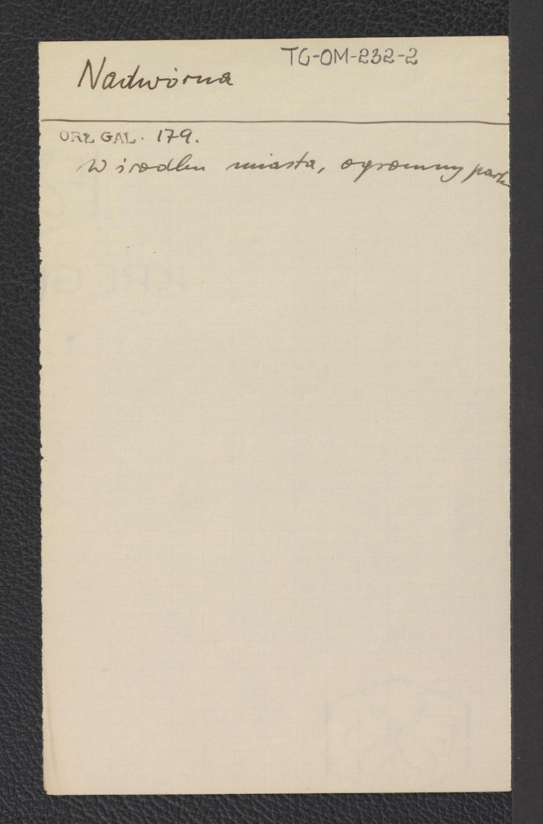 odnośnik bibliograficzny (Orłowicz Mieczysław, Galicja, strona 179) wzmiankujący ogromny park w środku miasta, skan 1