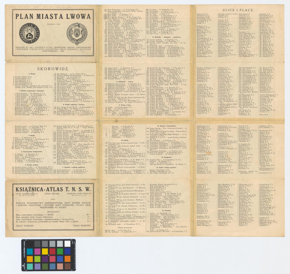 plan miasta Lwowa w skali 1:15000 z roku 1929, skan 2