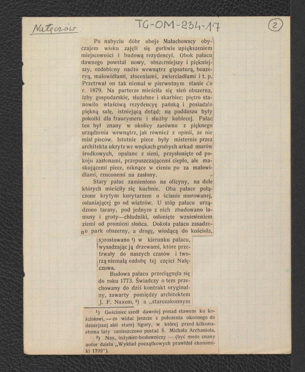 wycinki z „Ziemia” zawierające tekst H. Wiercieńskiego pt. „Z przeszłości Nałęczowa”, skan 2