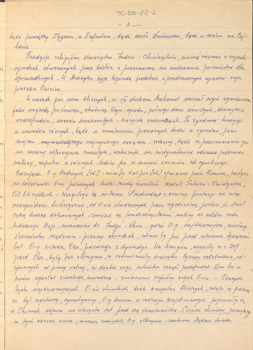 Józef Drege, "Ogród". Artykuł w Wielkiej Encyklopedii Powszechnej Ilustrowanej, Warszawa 1904 - odpis w formie rękopisu, skan 3