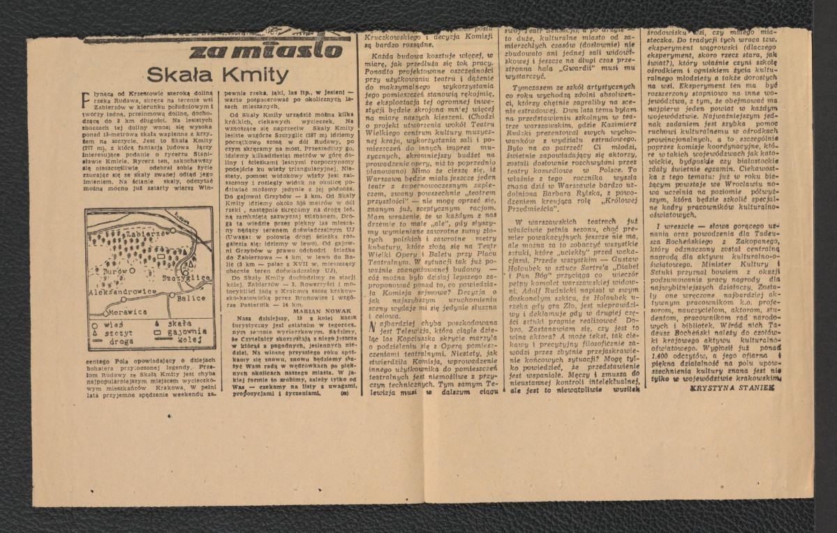 wycinek z „Dziennika Polskiego” nr 238/1960 r. zawierający tekst Bolesława Garlickiego pt. „Cudze pijecie, swego nie znacie”, skan 2