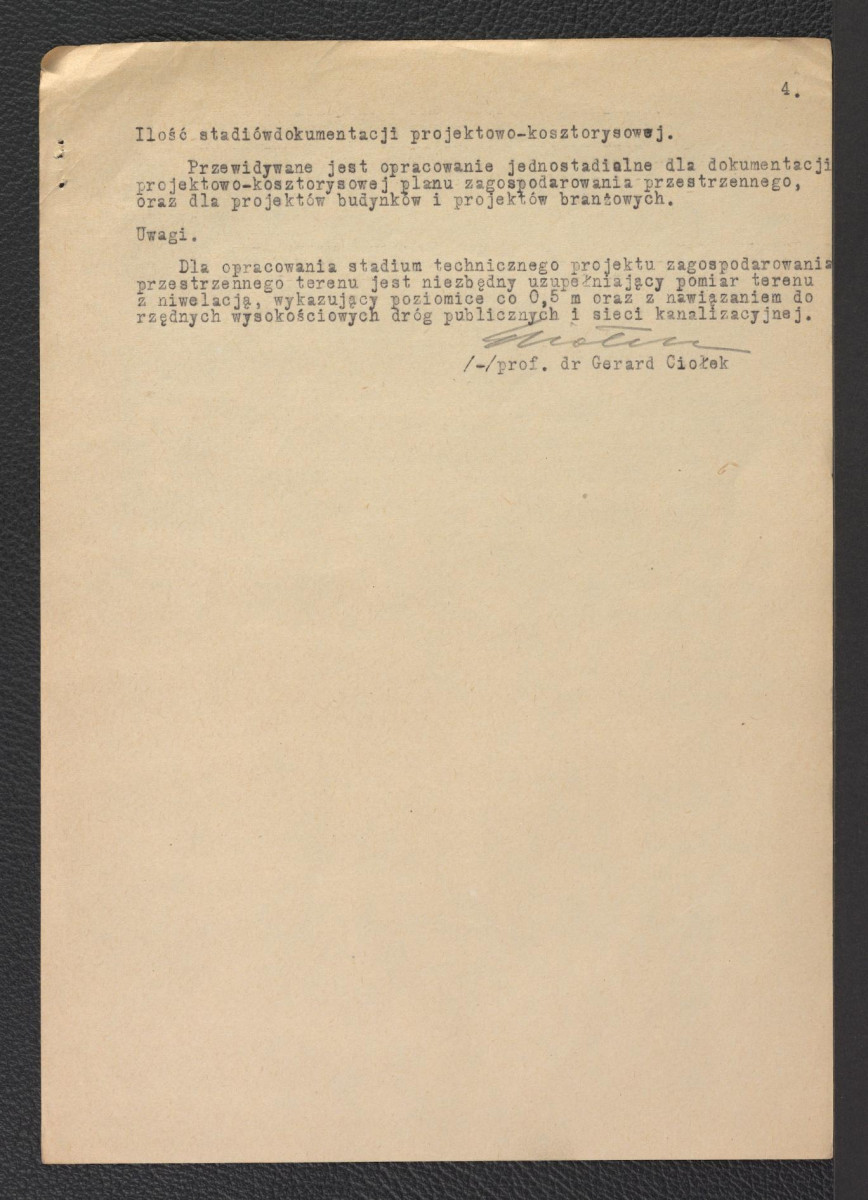 „Założenia projektowe dla budowy obozowiska przy Rondzie w Zakopanem” z 10 września 1959 roku, skan 4