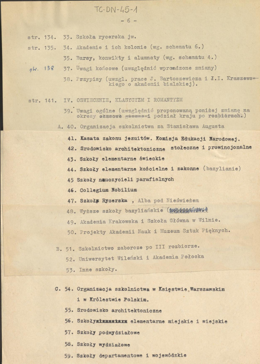 recenzja z dnia 20 maja 1964 r. pracy Stanisława szymańskiego pt. "Budownictwo szkolne od XIV wieku do 1960 r.", skan 6