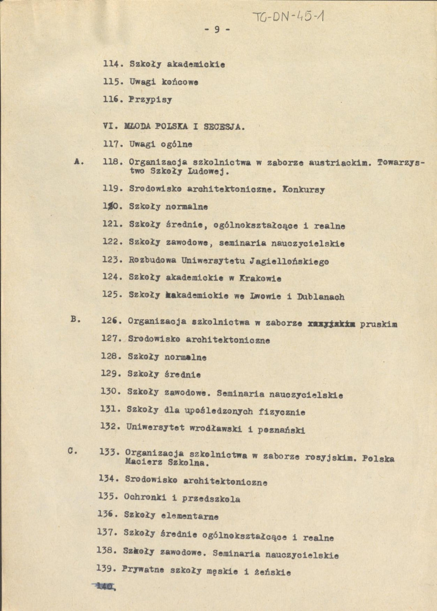 recenzja z dnia 20 maja 1964 r. pracy Stanisława szymańskiego pt. "Budownictwo szkolne od XIV wieku do 1960 r.", skan 9