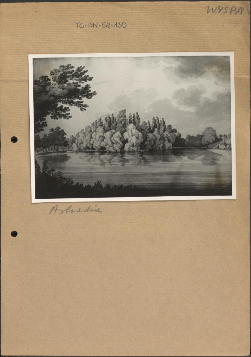 ilustracja związana z hasłem - wyspa - Arkadia (zdjęcie rysunku prawdopodobnie autorstwa Zygmunta Vogla), skan 1