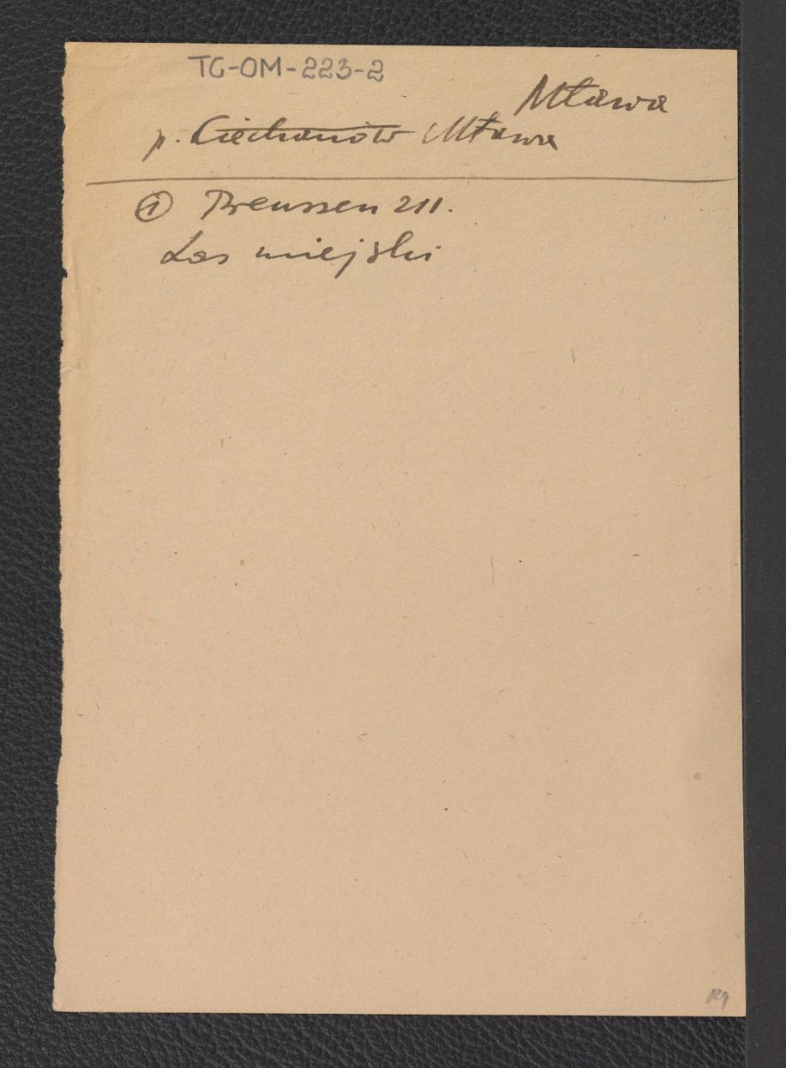 odnośnik bibliograficzny (Preussen, 211) wzmiankujący miejscowy las miejski, skan 1