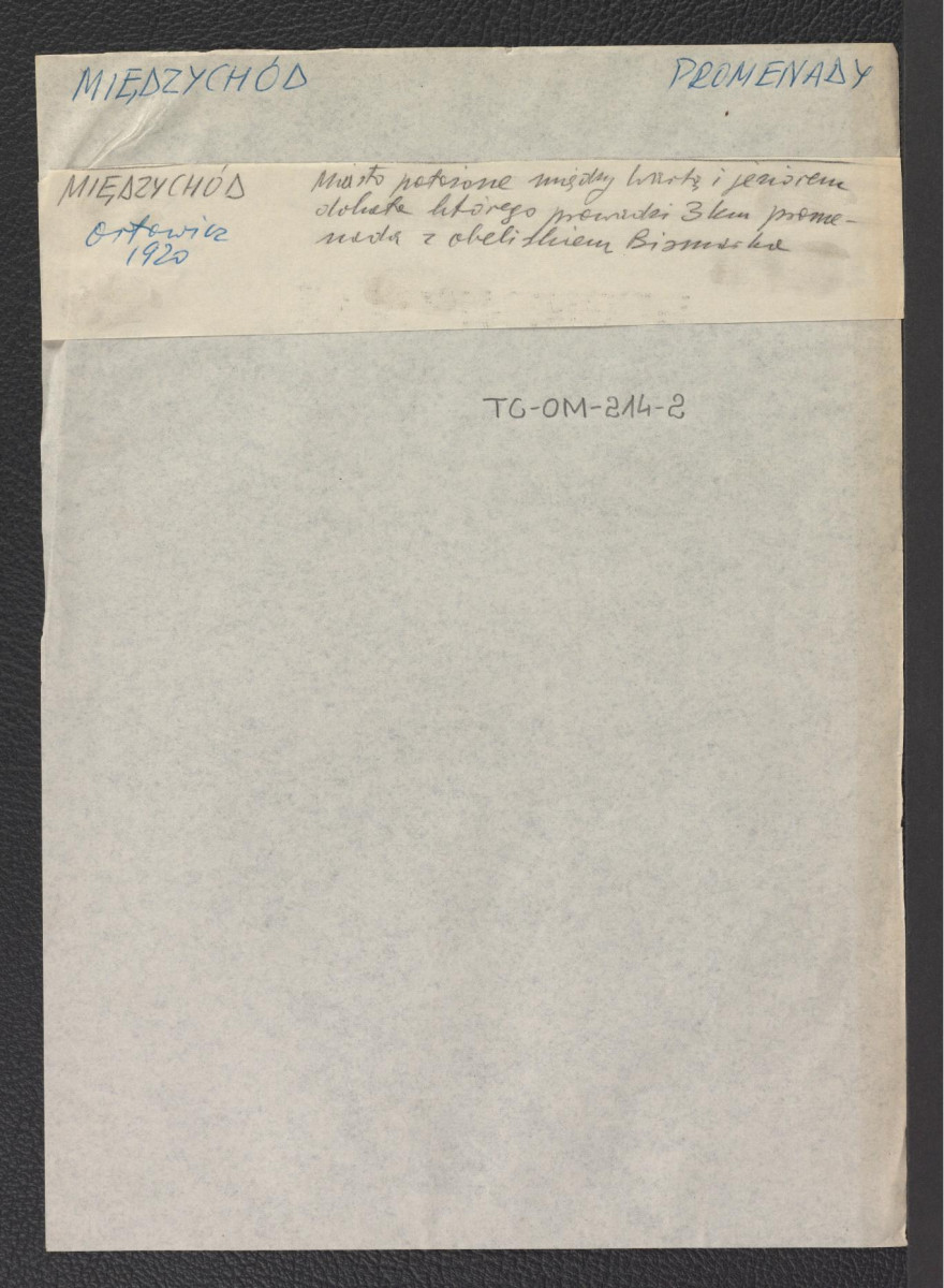 odnośnik bibliograficzny (Orłowicz Mieczysław, 1920) dotyczący usytuowania miejscowości oraz tamtejszej promenady z obeliskiem Bismarcka, skan 1