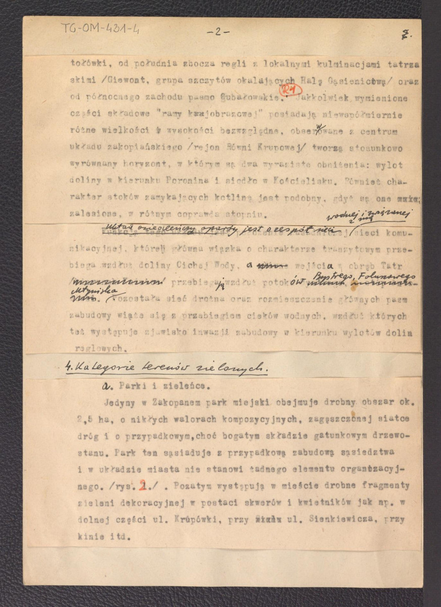tekst Gerarda Ciołka „Założenia programowe układu zieleni w Zakopanem", skan 3
