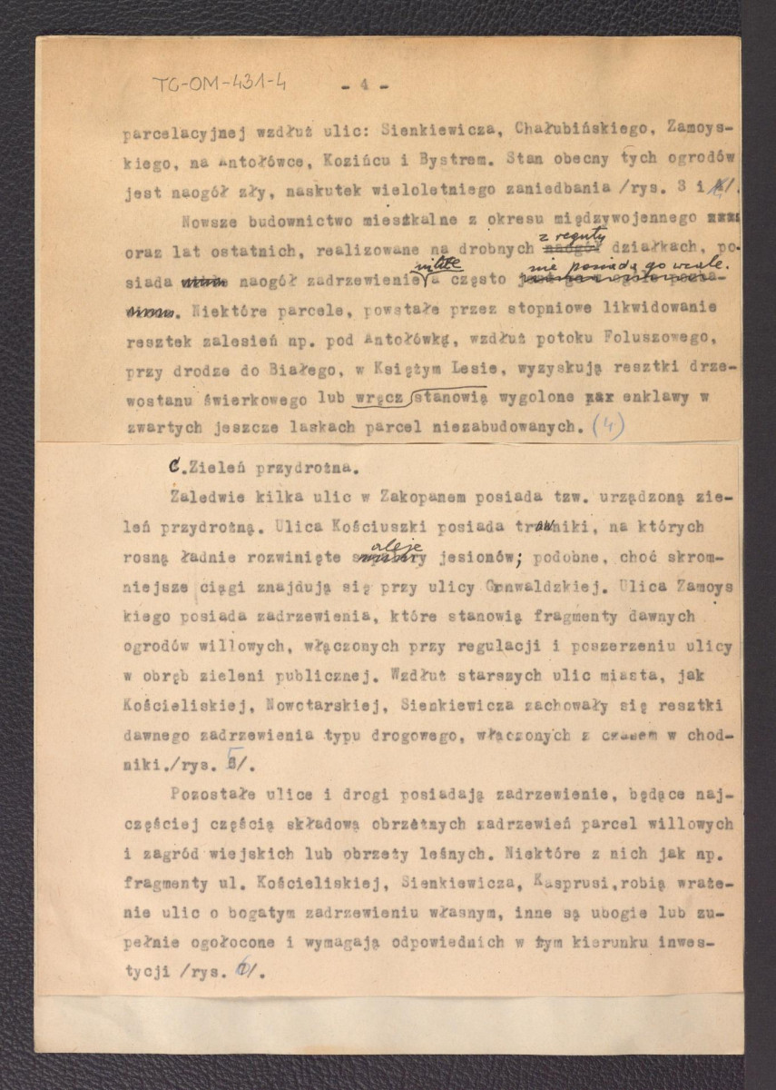 tekst Gerarda Ciołka „Założenia programowe układu zieleni w Zakopanem", skan 6