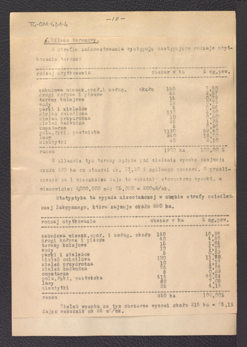 tekst Gerarda Ciołka „Założenia programowe układu zieleni w Zakopanem", skan 17