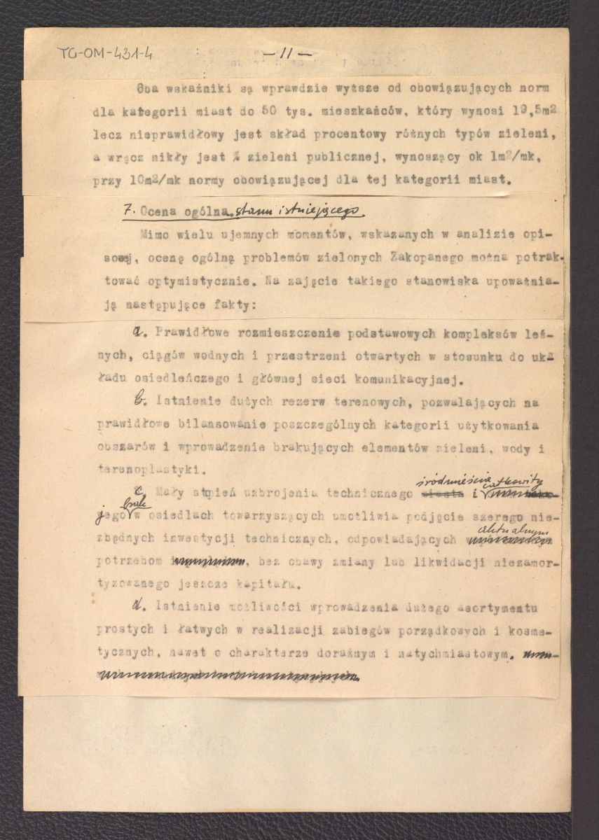 tekst Gerarda Ciołka „Założenia programowe układu zieleni w Zakopanem", skan 19