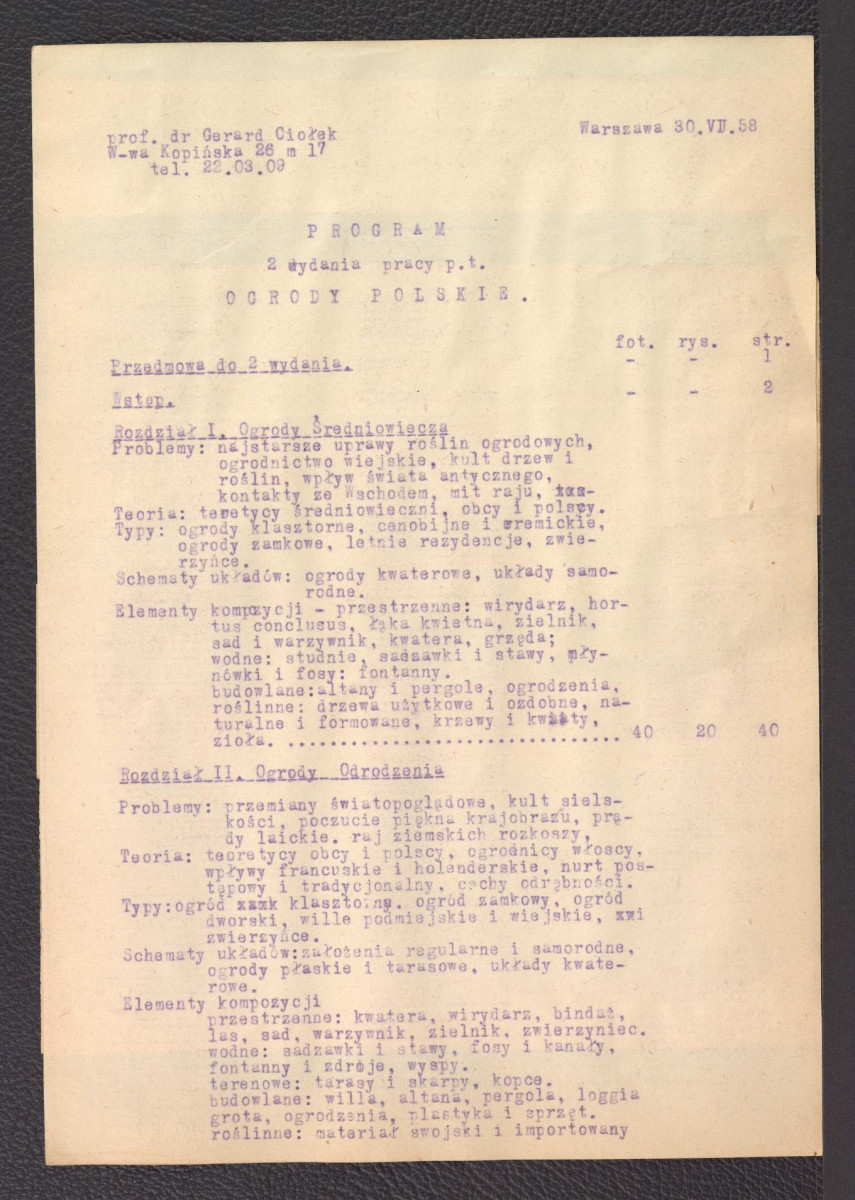 tekst Gerarda Ciołka „Założenia programowe układu zieleni w Zakopanem", skan 22