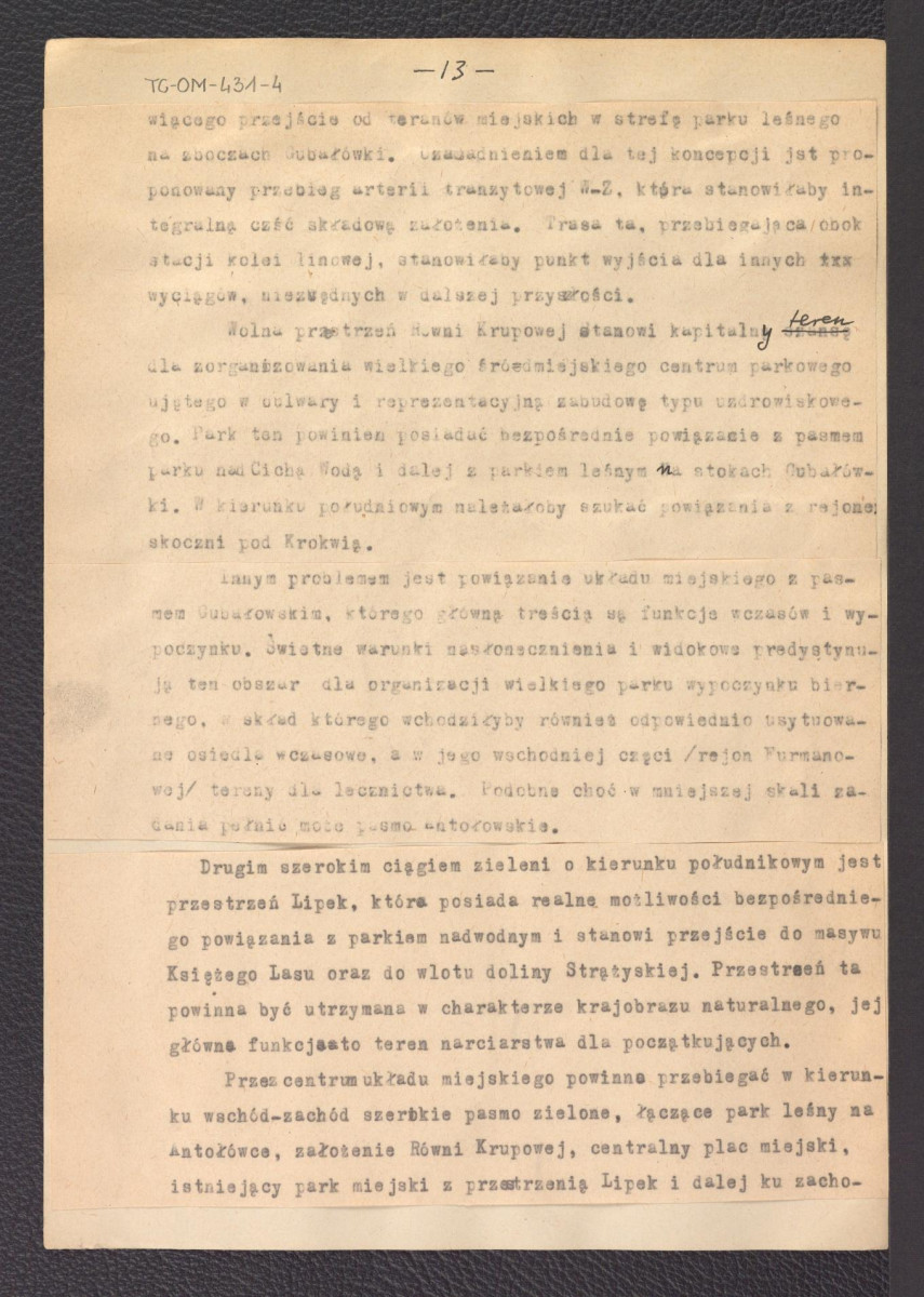 tekst Gerarda Ciołka „Założenia programowe układu zieleni w Zakopanem", skan 23
