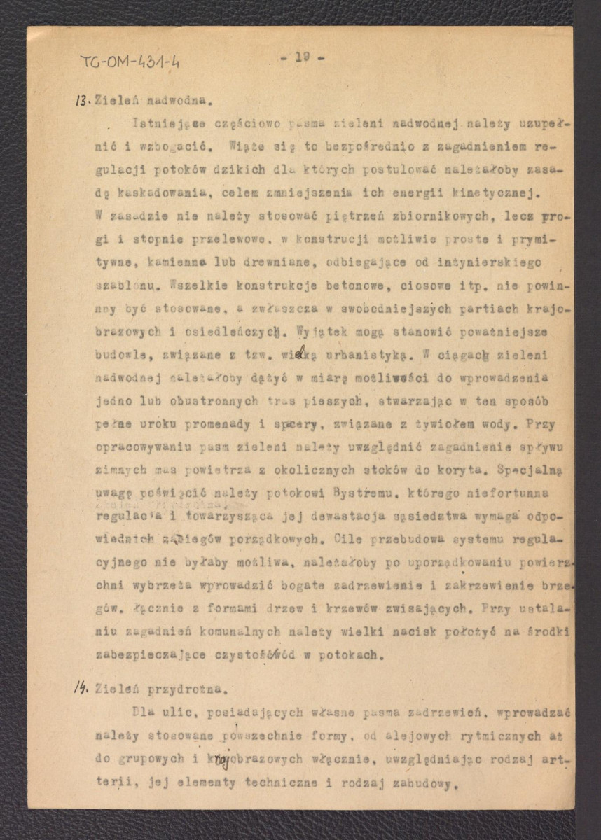 tekst Gerarda Ciołka „Założenia programowe układu zieleni w Zakopanem", skan 30