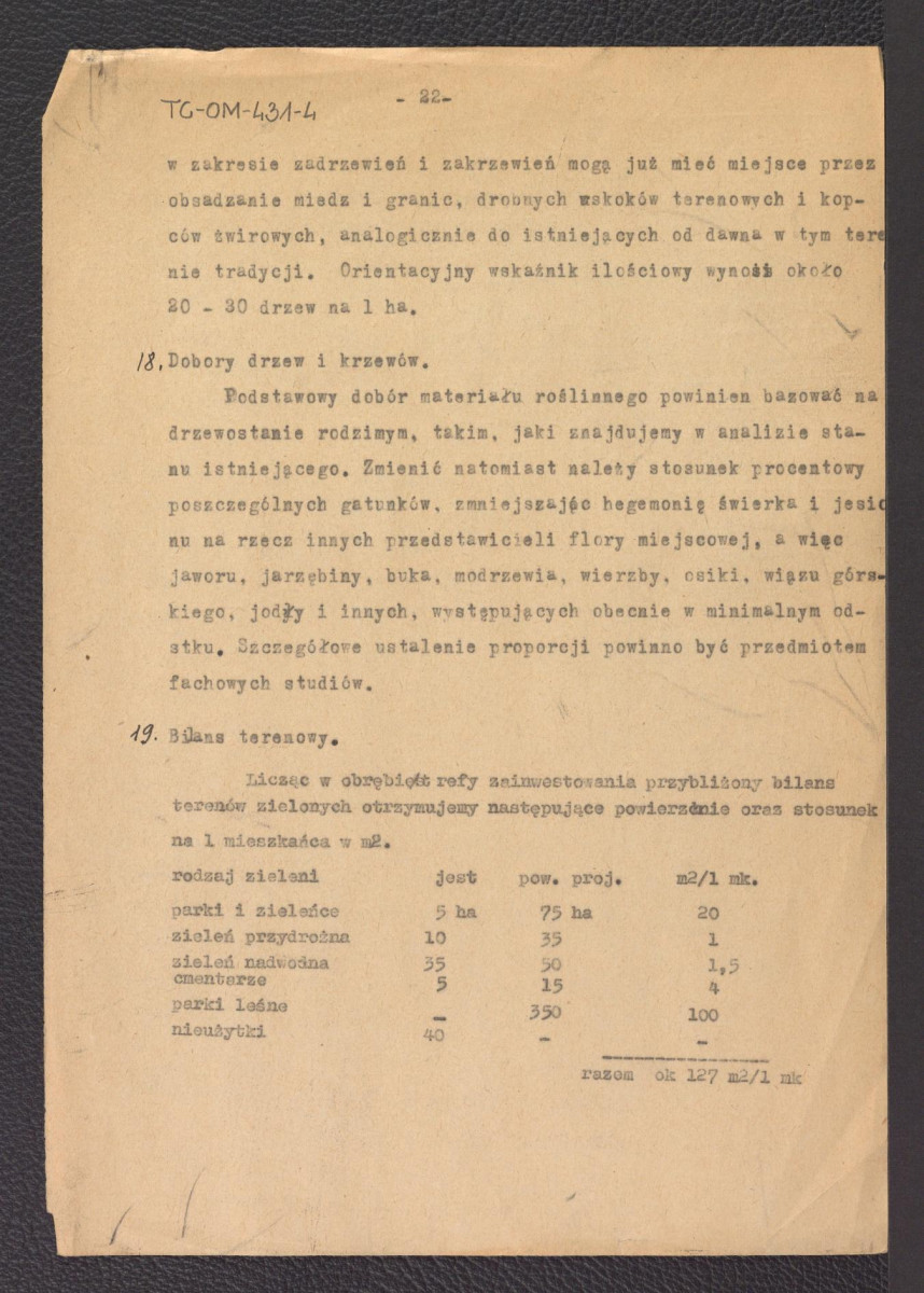 tekst Gerarda Ciołka „Założenia programowe układu zieleni w Zakopanem", skan 33