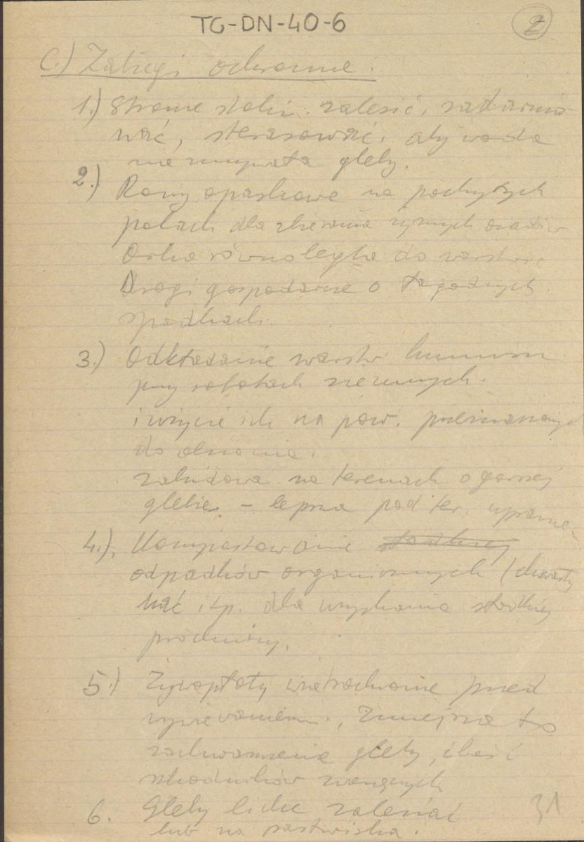 fragmenty brudnopisów konspektów oraz program wykładów na Wydziale Architektury Politechniki Warszawskiej z planowania zieleni w osiedlach i w krajobrazie , skan 31