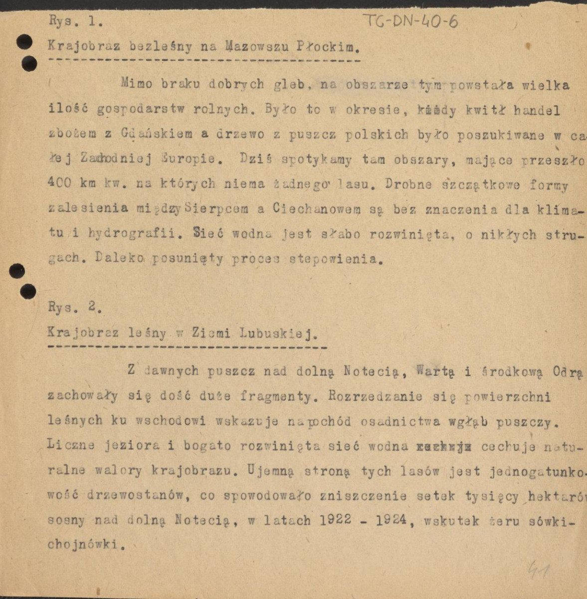 fragmenty brudnopisów konspektów oraz program wykładów na Wydziale Architektury Politechniki Warszawskiej z planowania zieleni w osiedlach i w krajobrazie , skan 43