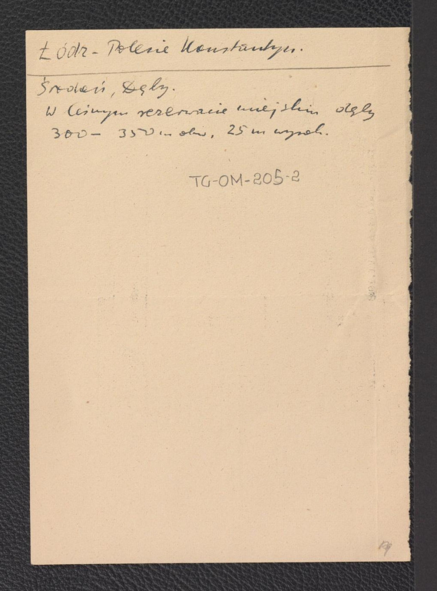 odnośnik bibliograficzny (Środoń Andrzej, Dęby) wzmiankujący dęby w miejscowym parku, skan 1