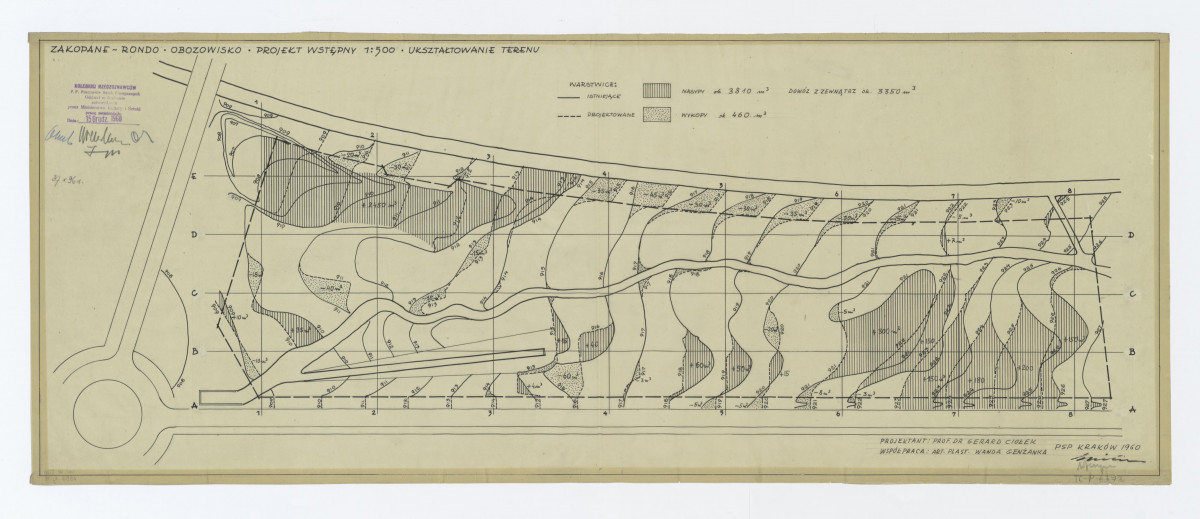 Zakopane-Rondo-Obozowisko-Projekt wstępny, ukształtowanie terenu, skan 1