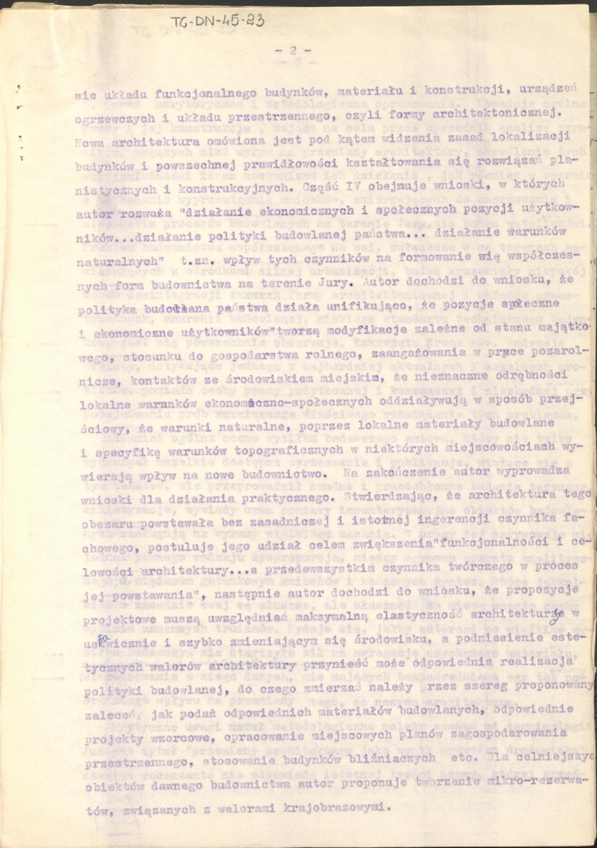 pimo przewodnie z dnia 5 listopada 1963 r. wraz załączoną do niego recenzją z dnia 5 lutego 1964 r. rozprawy doktorskiej Andrzeja Basisty pt. "Przemiany architektury jako wynik przemian środowiska na przykładzie terenów Jury Krakowsko-Częstochowskiej na pograniczu GOP", skan 3