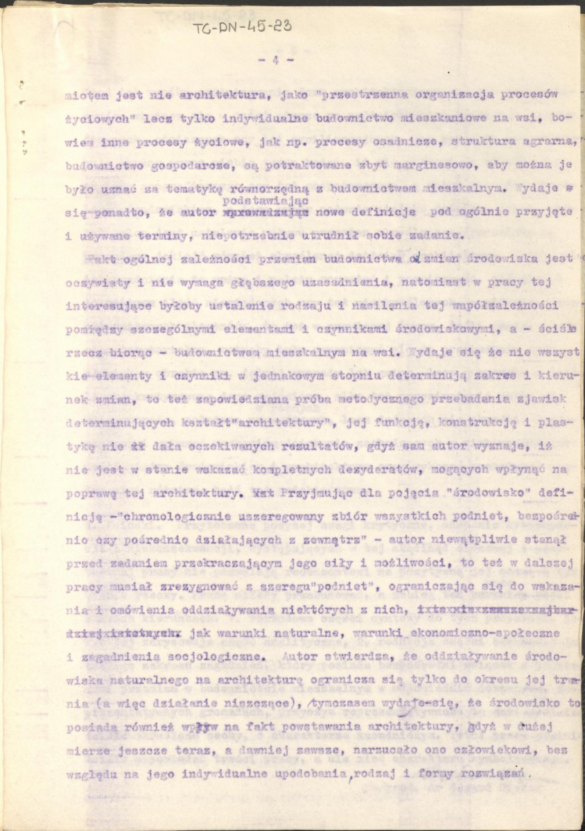 pimo przewodnie z dnia 5 listopada 1963 r. wraz załączoną do niego recenzją z dnia 5 lutego 1964 r. rozprawy doktorskiej Andrzeja Basisty pt. "Przemiany architektury jako wynik przemian środowiska na przykładzie terenów Jury Krakowsko-Częstochowskiej na pograniczu GOP", skan 5