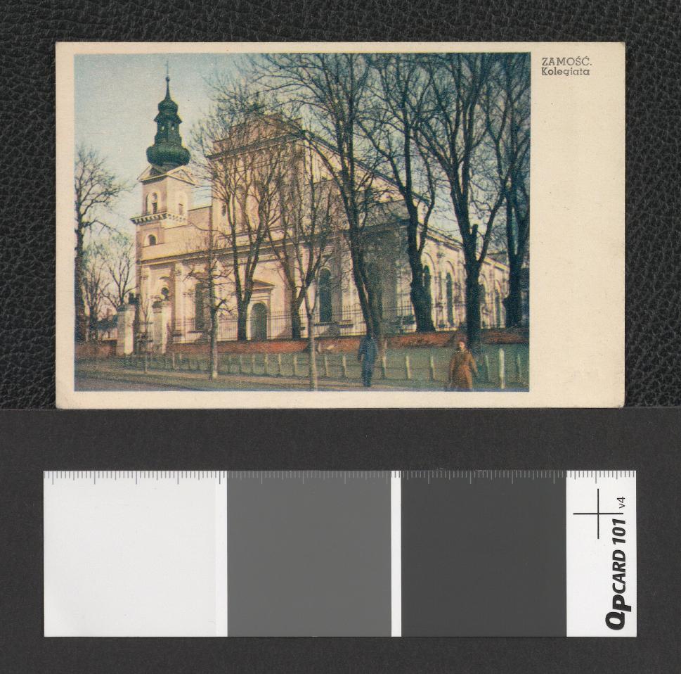 kolegiata (fotografia barwiona w formie pocztówki), skan 1