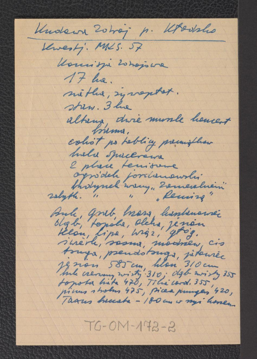 wypis z Kwestionariusza Ministerstwa Kultury i Sztuki z 1957 r., skan 1