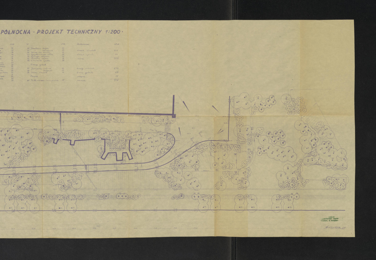 Lublin - otoczenie zamku, strona pólnocna - projekt techniczny, skan 2