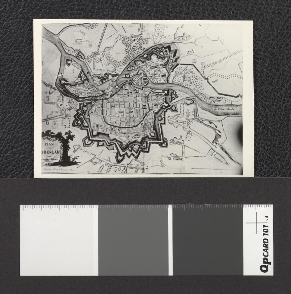 fragmenty planów miasta z wyszczególnieniem obszarów zielonych, m.in. Parku Szczytnickiego z roku 1895, skan 7