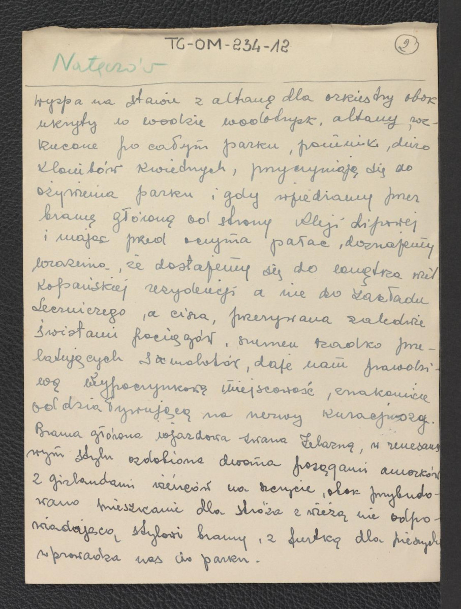 wypis z Chlewiński, Nałęczów, strona 20 zawierający charakterystykę wspomnianej miejscowości, skan 2